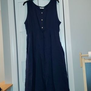 NWT navy cotton Maxi dress